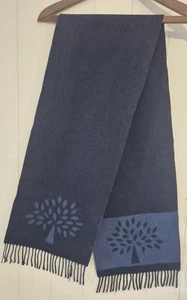 Vintage Mulberry Blue 100% Lambswool Scarf 180cm x 30cm Beautiful !! - Picture 1 of 5