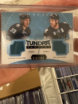 Artifacts Tundra Dual Game Used Patch Logan couture And Joe Pavelski /399 - Image 1 of 3