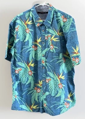 Camisa estoica para hombre azul hawaiana manga corta camisa camuflada talla XL Foto 1 de 4