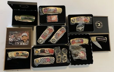 Facas NASCAR Dale Earnhardt Sr e Dale Earnhardt Jr com estojos - Imagem 1 de 4