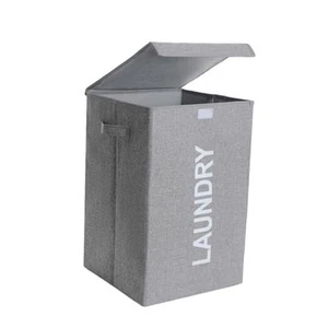 Laundry Hampers with lid,Hampers for Bedroom,Laundry Baskets with Gray - letter - Picture 1 of 7