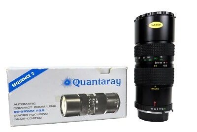 Quantaray 85-210mm F3.8 Auto Zoom Macro MC Lens for Minolta XD MD Mount - Image 1 of 4