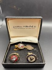 US NAVY & Marines Corps CUFF LINKS & TIE CLIP Military Veteran Set with box