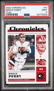 2022 Chronicles BROCK PURDY TEAL #41 PSA 9 MINT RC Rookie Card 49ers - Picture 1 of 2