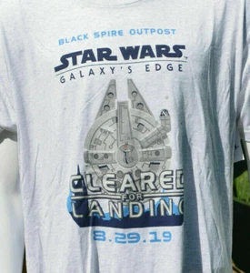 Authentic Disney Star Wars Galaxy’s Edge Opening Day Passholder Shirt Gray | S - Picture 1 of 2