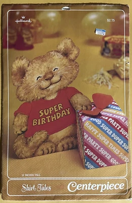 Shirt Tales Centerpiece Super Birthday Party Decoration Hallmark 1982 VTG - Image 1 of 4