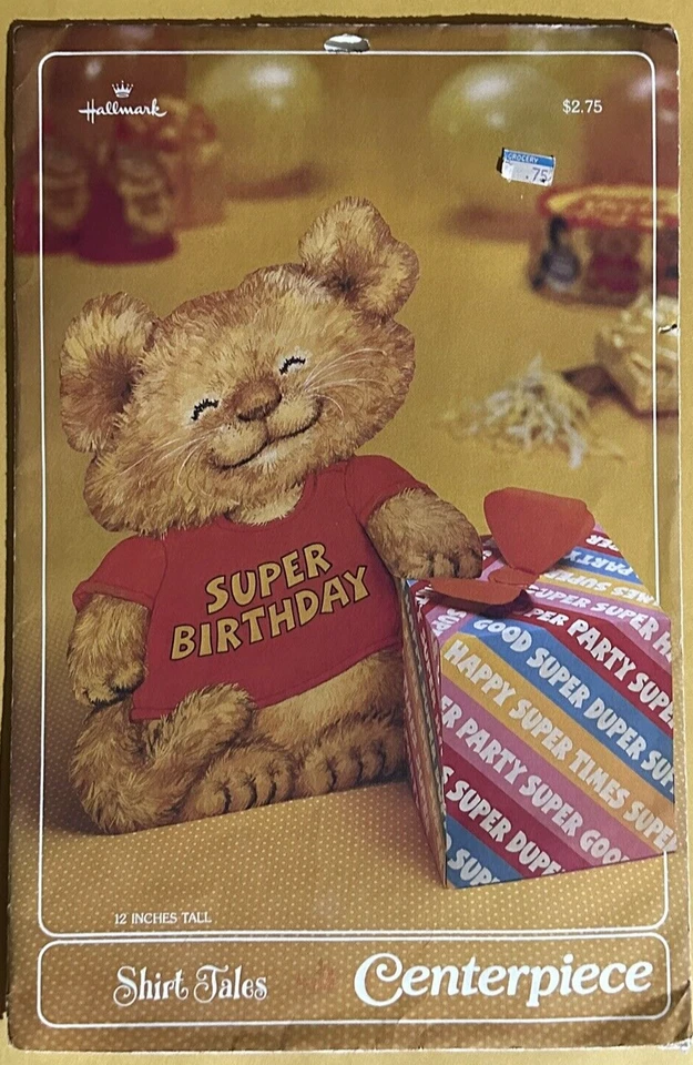 Shirt Tales Centerpiece Super Birthday Party Decoration Hallmark 1982 VTG - Image 1 of 4