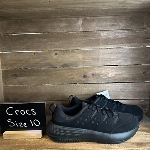 New Womens Crocs On The Clock Black Comfort Work Sneakers Shoes Size 10 M - Picture 1 of 5