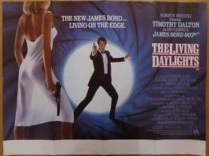 THE LIVING DAYLIGHTS (1987) - original UK quad film poster, James Bond, 007 - Picture 1 of 5