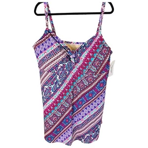 Größe 24 Badeanzüge für alle Damen One Piece Badeanzug/Kleid Boho lila - Bild 1 von 14