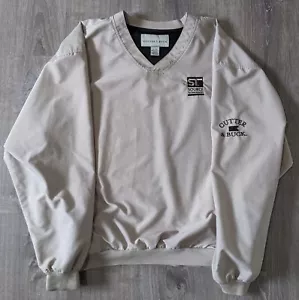 Cutter & Buck XL Beige Pullover Windbreaker Long Sleeve Golf Jacket - Picture 1 of 5