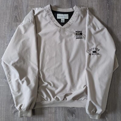 Chaqueta de golf Cutter & Buck XL beige pulóver cortavientos manga larga Foto 1 de 4