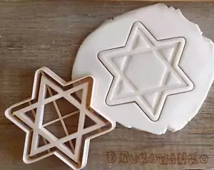Star of David Jewish Religion Culture Symbol Mystic Pattern Cookie Cutter - Picture 1 of 5