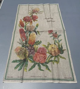 Australian Banksias Heil Pure Linen kitchen Dish Tea Towel Souvenir - Picture 1 of 11