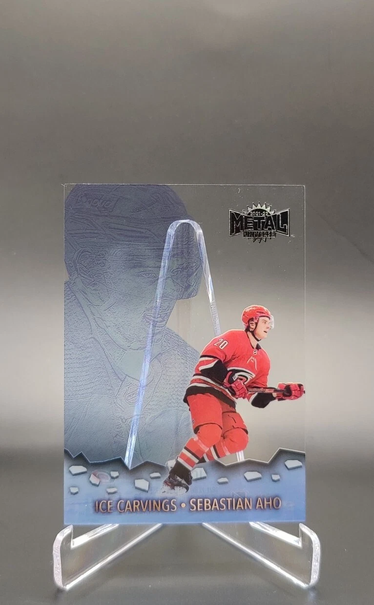2021-22 Metal Universe Ice Carvings Sebastian Aho CAROLINA HURRICANES NHL