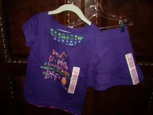 T18 NWT Girl Size S 6/6X Circo 2pc Skort Graphic Tee Outfit Purple TWINS SIBLING - Picture 1 of 8