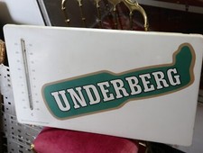 Underberg Blechschild / Emailschild mit Thermometer, 64 x 38 cm