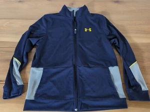 Under Armour Jacke Jugend Jungen blau YXL Softshell Taschen mit durchgehendem Reißverschluss - Bild 1 von 7
