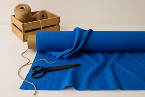 Blue (Pantone) Linen Blend Fabric by the Yard – Upholstery, Apparel & Crafts - Picture 1 of 10