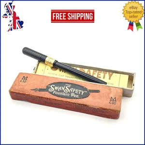 VINTAGE SWAN NO 2 FÜLLFEDERHALTER IN BCHR SPRINGY 14K MEDIUM NIB ENGLAND 1919 - Bild 1 von 19