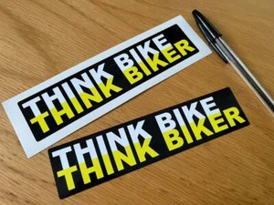 Pegatina THINK BIKE/THINK BIKER - VENDEDOR DEL REINO UNIDO - (Par) - Imagen 1 de 1