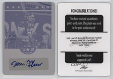 2012 Leaf US Army All-American Bowl Printing Plate Magenta 1/1 John Theus Auto