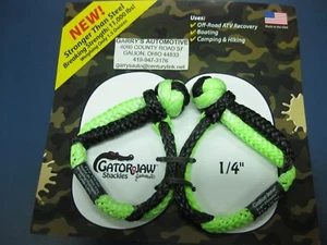 Bubba Rope 1/4" Mini Lil Gator Jaw Soft Shackle Plasma Braid Tow Recovery 176744 - Picture 1 of 2