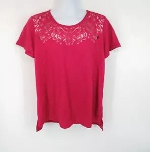 Camiseta Wonder Amara Burnout XL Detalles Intrincados Mangas Cortas Puños Enrollados... - Imagen 1 de 6