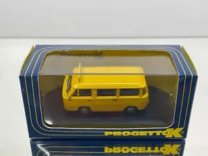 PROGETTO K PK535 FIAT 900 T MINIBUS SCUOLABUS 1975 -YELLOW 1:43 rare- GOOD IB - Imagen 1 de 8