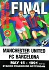 1991 Puchar UEFA Zwycięzcy Pucharu Program finałowy Manchester United przeciwko Barcelonie. NOWY.