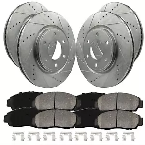 Kit completo de frenos rotores + pastillas de cerámica para INFINITI QX80 2014-2019 - Imagen 1 de 9