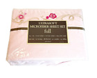 Ultrasoft Microfiber Full Sheet Set 4 Pc/100% polyester Pink Embroidered Floral