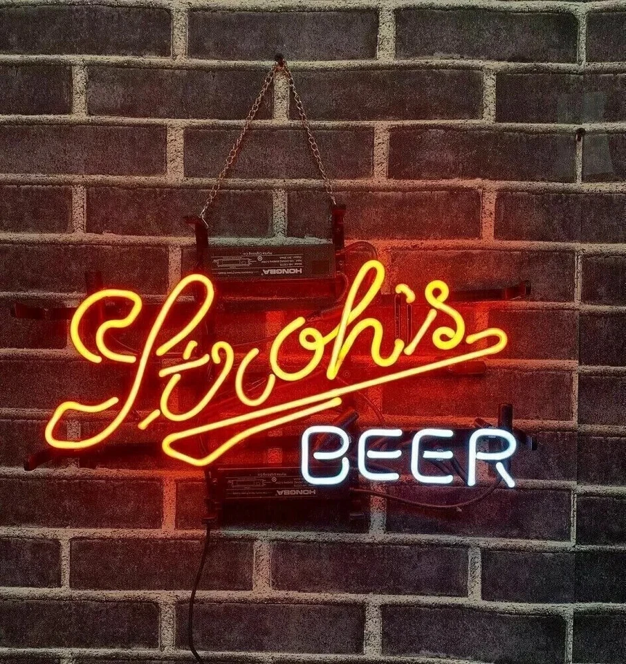 Stroh's Beer Acrylic Neon Sign 20"x16" Lamp Light Handmade Decor Display Bar DS - Image 1 of 1