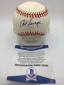 Bob Savage Signed AUTOGRAPH OMLB Official AL Budig Baseball BAS BECKETT C22434 - Picture 1 of 2