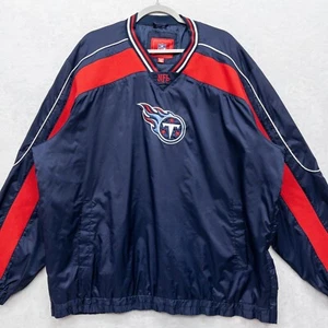Tennessee Titans Windbreaker Men 2XL V Neck Logo Pullover Jacket Football NFL - Picture 1 of 5