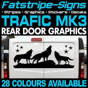 para adaptarse a RENAULT TRAFIC AULLANDO LOBO LOBO CÁMPER FURGONETA PEGATINAS GRÁFICAS CALCOMANÍAS - Imagen 1 de 2