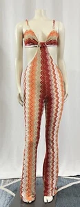Life Love Is For Eternity Multicolor Jumpsuit Adjustable Strap Women's Size S - Picture 1 of 3