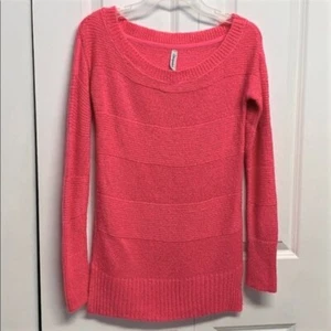 Aeropostale rosa Acrylmischung Langarm U-Boot Ausschnitt Pullover Gr. XS - Bild 1 von 6