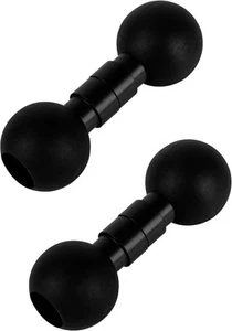 2PCS Anti Skid Double Ball Mount,25mm to 1 Inch Balls Unit, Extension Black - Afbeelding 1 van 7