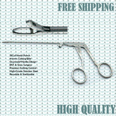 Punzón nasal SilCut Grunwald-Henke | Pinzas de corte de cirugía otorrinolaringológica de 8x3 mm Foto 1 de 4