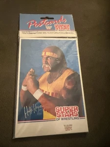 1989 WWF Super Stars of Wrestling Postcards 10 Cards Sealed Hulk Hogan - Picture 1 of 3