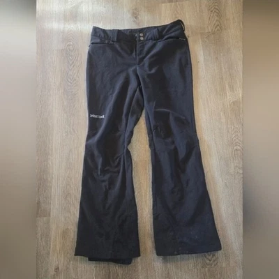 Marmot Women’s Large Black Nylon Lined Outdoor Snow Pants - Image 1 of 4