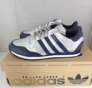 Neu ohne Karton authentisch Adidas Galaxy OG silber & blau Leder Herren 8 M Damen 9 M - Bild 1 von 12