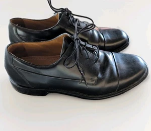 Bostonian Black Leather Classics First Flex Cap Toe Dress Shoes, 11 M -Lace Up - Picture 1 of 11