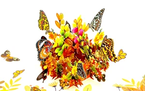 3D Pop Up Greeting Card Flower Floral Birthday Mother Love Anniversary Nature - Picture 1 of 5