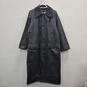 Barbour Vintage A170 Burghley Cera Impermeabile Lungo Equitazione Trench Cappotto Giacca C 36 - Foto 1 di 10