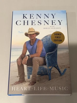 SIGNED Kenny Chesney Heart Life Music 2025 1st/1st Hardcover Brand New - Image 1 of 3