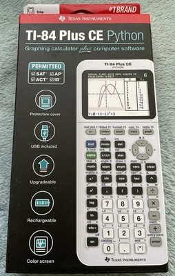 Texas Instruments Ti-84 Plus Ce Python Graphing Calculator White - Image 1 of 4