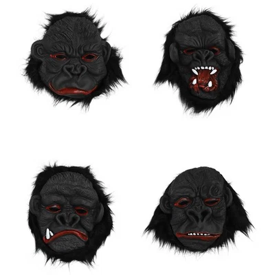 1Pcs Gorilla Mask Hairy Animal Mask Monkey Head Mask Halloween Carnival Mask - Image 1 of 3