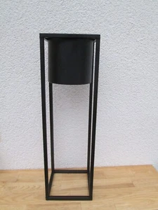 Pflanzensäule Metall / Schwarz RUND 50 x 15x 15 cm  Deko Wohnen Restposten - Bild 1 von 3